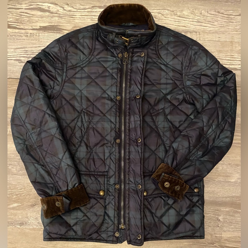 Polo Ralph Lauren Blackwatch Equestrian Tartan Plaid Quilted Hunting Jacket Sm